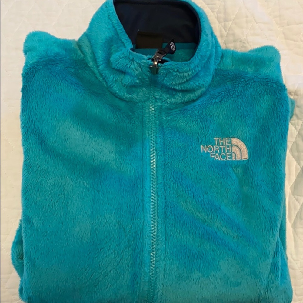 North face coat - aqua blue